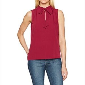 🎀  Lucky Brand Red Bow Blouse